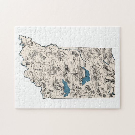 Indiana Shaped Hoosier  Afbeelding Map Legpuzzel (Horizontaal)