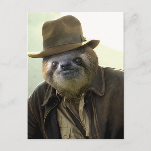 Indiana Sloth Briefkaart (Voorkant)