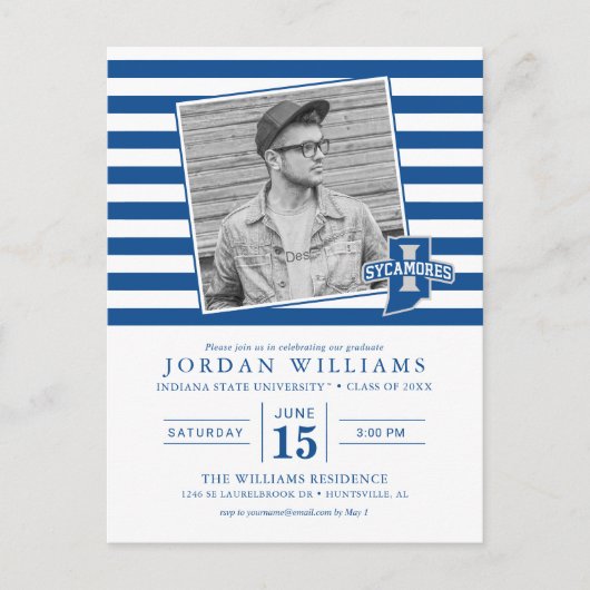 Indiana staatsexamen afgestudeerd aankondigingskaart (Voorkant)