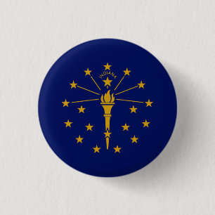 Indiana Staatsvlag Ronde Button 3,2 Cm