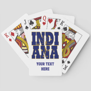 Indiana staatsvlag tekst speelkaarten