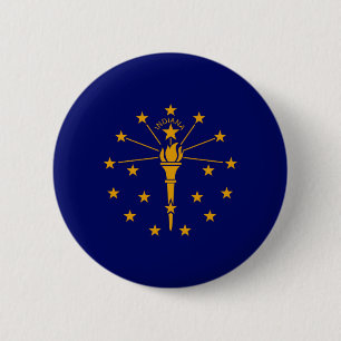 Indiana Staatsvlagontwerp Ronde Button 5,7 Cm