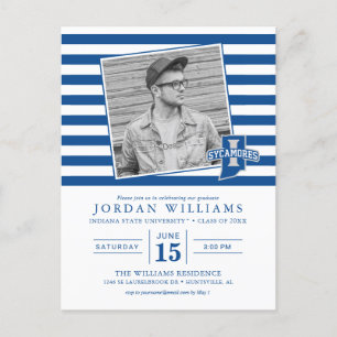 Indiana State Afstuderen Aankondigingskaart