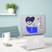 Indiana State, blad van Die Cut Stickers (Laptop op bureau)