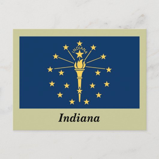 Indiana State Flag Briefkaart (Voorkant)
