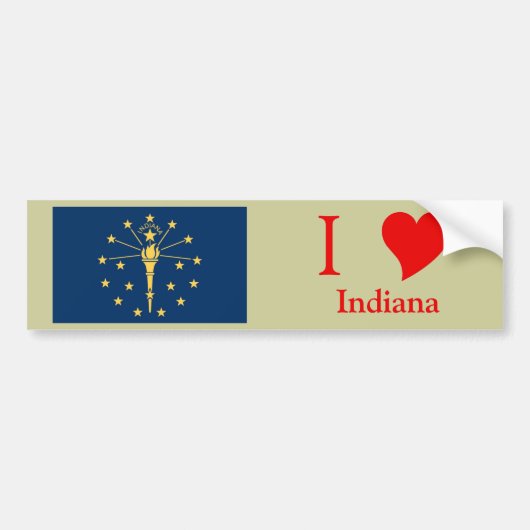 Indiana State Flag Bumpersticker (Voorkant)