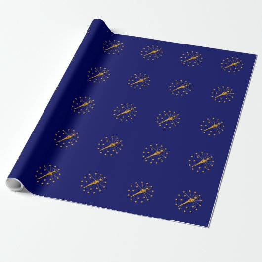 Indiana State Flag Design Cadeaupapier (Uitgerold)