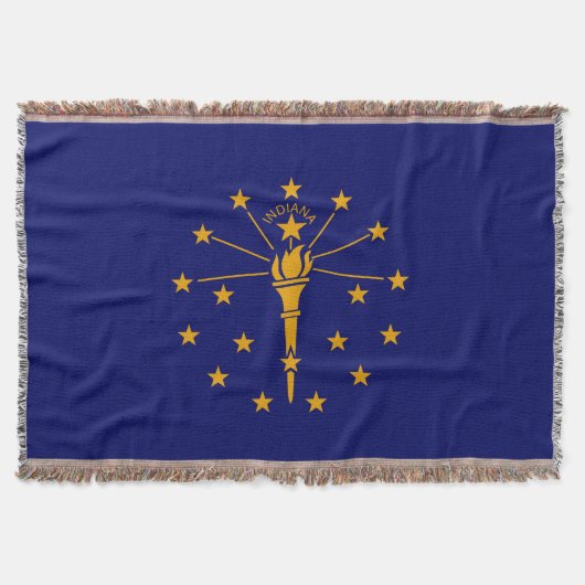 Indiana State Flag Design Decor Deken (Voorkant)
