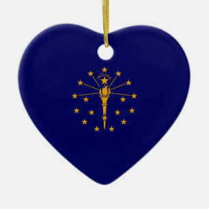 Indiana State Flag Design Keramisch Ornament