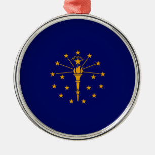 Indiana State Flag Design Metalen Ornament