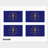 Indiana State Flag Design Rechthoekige Sticker (Vel)