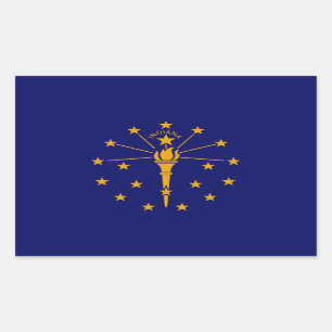 Indiana State Flag Design Rechthoekige Sticker