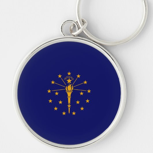 Indiana State Flag Design Sleutelhanger (Voorkant)