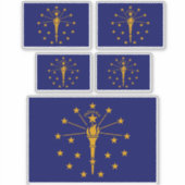 Indiana State Flag Design Sticker (Voorkant)