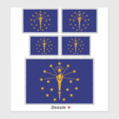 Indiana State Flag Design Sticker (Vel)