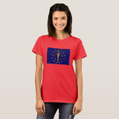 Indiana State Flag Design T-shirt (Voorkant volledig)