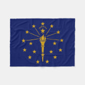 Indiana State Flag Fleece Deken (Voorkant (Horizontaal))