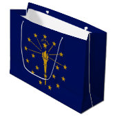 Indiana State Flag Groot Cadeauzakje (Voorkant Gekanteld)