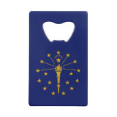 Indiana State Flag Kredietkaart Flessenopener (Achterkant)