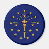 Indiana State Flag Magneet (Voorkant)