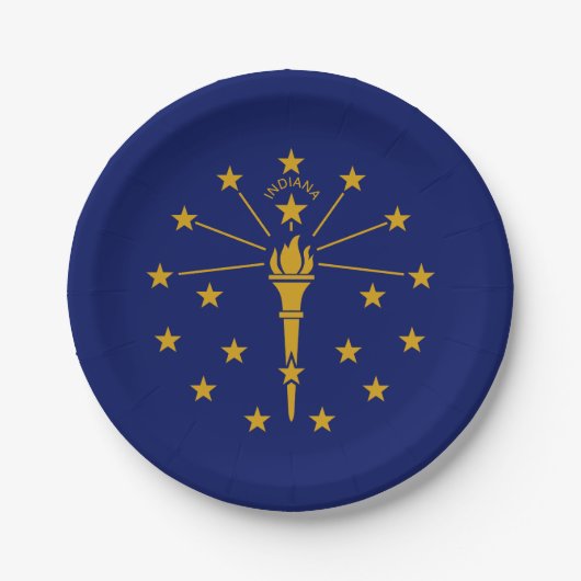 Indiana State Flag Papieren Bordje (Voorkant)