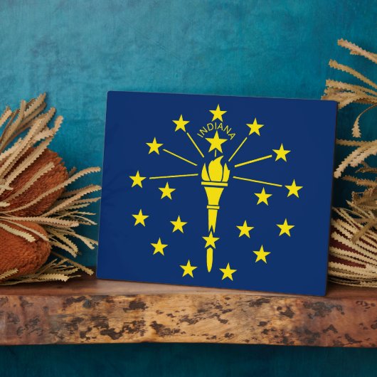 Indiana State Flag Plaque Fotoplaat (Zijkant)