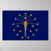 Indiana State Flag Poster (Voorkant)