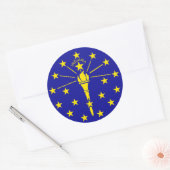 Indiana State Flag Ronde Sticker (Envelop)