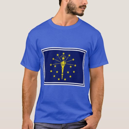 Indiana State Flag Stickers T-shirt (Voorkant)
