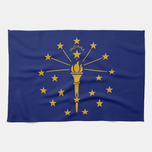 Indiana State Flag Theedoek (Horizontaal)