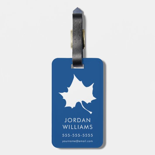 Indiana State Leaf Bagagelabel (Achterkant verticaal)