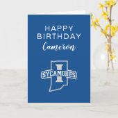 Indiana State Leaf Birthday Kaart (Gele Bloem)