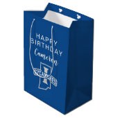 Indiana State Leaf Birthday Medium Cadeauzakje (Achterkant Gekanteld)