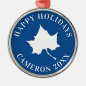 Indiana State Leaf Metalen Ornament (Voorkant)