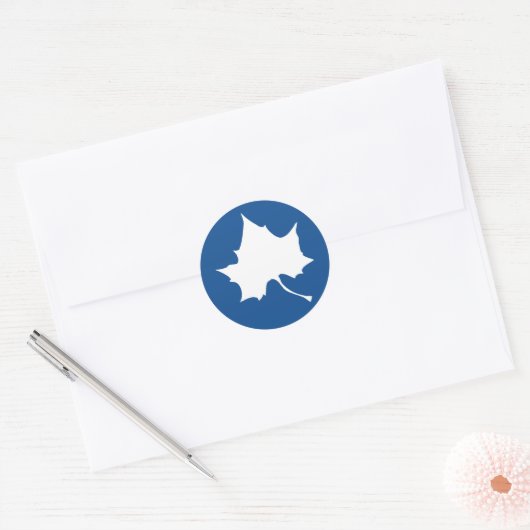Indiana State Leaf Ronde Sticker (Envelop)