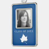 Indiana State Leaf Verzilverd Kader Ornament (Links)