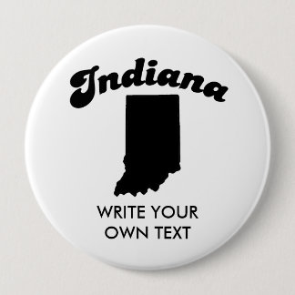 INDIANA STATE MOTTO T-SHIRT RONDE BUTTON 4,0 CM