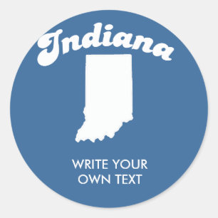 INDIANA STATE MOTTO T-SHIRT T-shirt Ronde Sticker