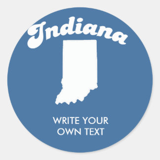 INDIANA STATE MOTTO T-SHIRT T-shirt Ronde Sticker