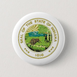 Indiana State Seal Ronde Button 5,7 Cm