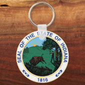 Indiana State Seal Sleutelhanger (Voorkant)