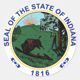 Indiana State Seal Stickers