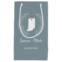 Indiana State Silhouette Wedding Jubileum