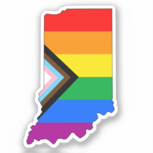 Indiana State Trots LGBTQ Voortgang Trots Sticker