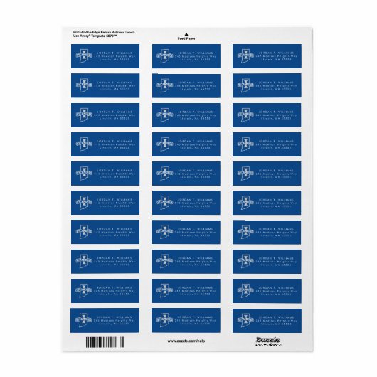 Indiana State University Afstuderen Etiket (Full Sheet)
