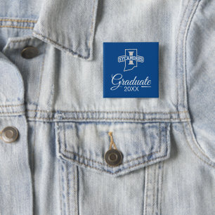 Indiana State University Afstuderen Vierkante Button 5,1 Cm
