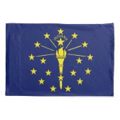 Indiana State Vlag Print Patriot Kussensloop (Achterkant)