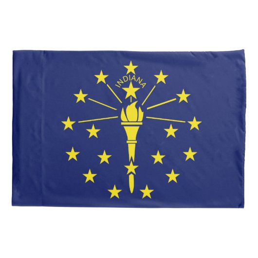 Indiana State Vlag Print Patriot Kussensloop (Achterkant)
