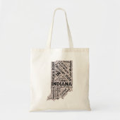 Indiana State Word Cloud Tote Bag (Voorkant)