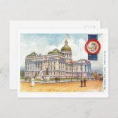 Indiana Statehouse/Capitol met Zegel Briefkaart (Voorkant / Achterkant)
